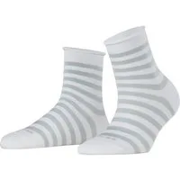 Burlington Kurzsocken Swansea Einheitsgröße 36-41, modernes Streifenmuster, Rollbündchen