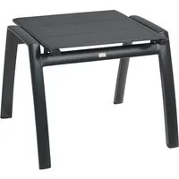 Outdoor Gartenlounge-Hocker LIVORNO, Anthrazit, Aluminium, Textilen, gepaddete Sitzfläche, B 53 x H 44 x T 57,5 cm