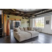KAWOLA Big-Sofa CADY Cordsofa taupe - Entspannung pur - Wohnzimmer Couch, Megacord, Riesensofa, 248 cm, inklusive Kissen, stilvolle Einrichtung