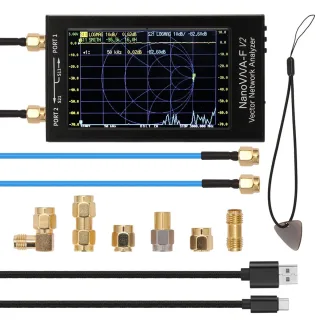 NanoVNA-F V2 50kHz-3GHz V5.0 Vector Network Analyzer IPS 4.3Inch LCD Display S-A-A-2 Antenna Analyzer Short Wave HF VHF