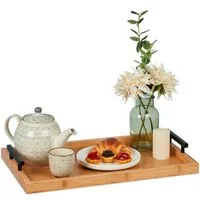 relaxdays Tablett aus Bambus, Bambus, (Einzelartikel, 1-tlg)