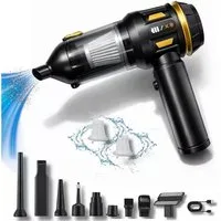Goldstern-Tech Akku-Handstaubsauger PowerVac, 100 W, Staubbehälter (beutellos 0,4 l), leicht & kompakt, kabellose, variable Saugleistung & USB-Ladefunktion