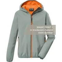 Killtec Funktionsjacke KOS 145 BYS JCKT Kinderjacke mit Magic Print, wasserdicht, Kapuze, Kinnschutz
