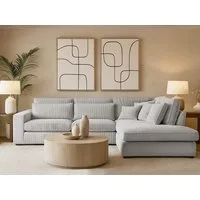 Beautysofa Ecksofa mit dekorativen Kissen PARMA, im modernes Design, klassische Polsterecke inklusive Wellenfedern, Ottomane links oder rechts wählbar