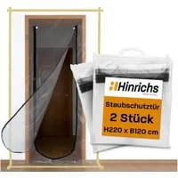 Hinrichs Schutzfolie Hinrichs 2 x Staubschutztür mit Reißverschluss 220 x 120 cm