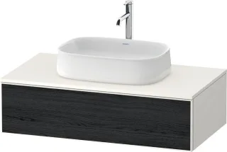 Duravit Zencha Konsolenwaschtischunterbau wandhängend Eiche Schwarz & Weiß Matt & Supermatt 1000x550 ZE4811016840000