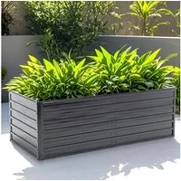 Thanaddo Hochbeet Metall Pflanzbeet Gartenbeet Pflanzkasten Pflanzkasten Blumenkasten, für Garten & Terrasse