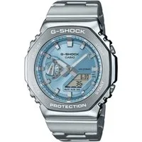 CASIO G-SHOCK Chronograph GM-2110D-2AER, Quarzuhr Armbanduhr,Herren,digital,bis 20bar wasserd.,Edelstahlarmband