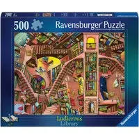 Ravensburger Puzzle Ludicrous Libray, 500 Puzzleteile, Made in Germany