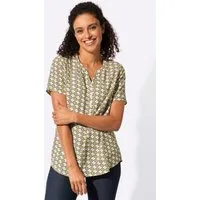 Witt Klassische Bluse Druckbluse Kurzarm