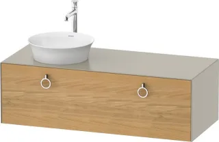 Duravit White Tulip Konsolenwaschtischunterbau wandhängend Natur Eiche & Taupe Matt & Seidenmatt 130 WT4982LH560