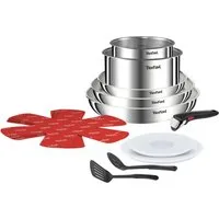 Tefal Topf-Set Ingenio Emotion, Topf und Pfannenset abnehmbarer Griff, stapelbar, Edelstahl (Set, 13-tlg., Pfannen 22/26/28cm, Kasserollen 16/20cm, Griff, Deckel, Accessoires), unversiegelt, Topfset Induktion, platzsparend, stapelbar, L896SD