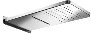Herzbach Herzbach Living Spa Regenbrause Wand Regen/Schwall 270mm x 593mm poliert, 11.664000.1.01 11.664000.1.01