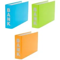 Livepac Office Bankordner 3x Bankordner / 140x250mm / für Kontoauszüge / je 1x hellgrün, hellbla