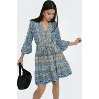 ONLY Tunikakleid ONLSINA LIFE 3/4 SHORT DRESS NOOS WVN mit Volant