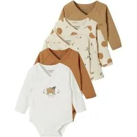 vertbaudet Kurzarmbody Baby Wickelbodys aus Bio-Baumwolle 5er-Pack