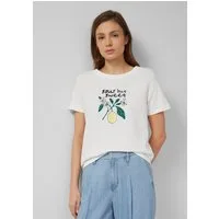 s.Oliver Kurzarmshirt T-Shirt Baumwoll-T-Shirt mit Frontprint und Pailletten