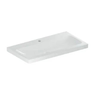 Geberit iCon light Waschtisch 501836005 90x48cm, Hahnloch mittig, ohne Überlauf, weiß