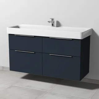 Sanipa 3way Waschtischunterbau zu Laufen Pro S Waschtisch mit 4 Auszügen, Marine-Matt UP7861R