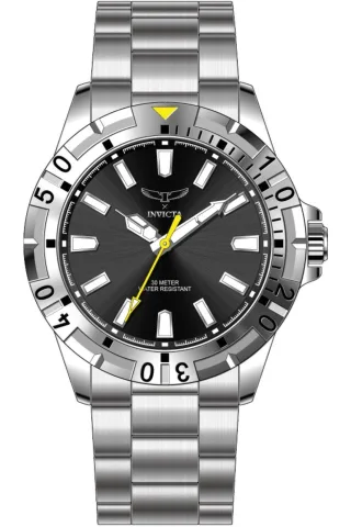 Invicta Specialty 69040 Herrenuhr - Quarzwerk - Metall mit schwarzem Zifferblatt - 42 mm