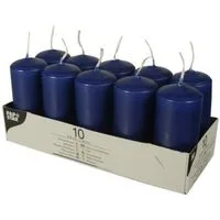 PAPSTAR Stumpenkerze 10 Stumpenkerzen dunkelblau