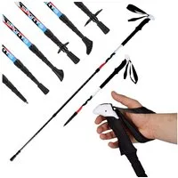 MSports® Trekking-Stöcke Nordic Walking - Trekking Carbon Stöcke - aus hochwertigem Carbon