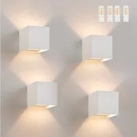 ZMH LED Wandleuchte Innen G9 Außen Up Down Wandlampe Außenwandleuchte Wohnzimmer, Mit Leuchtmittel, 3000K Warmweiß, Einstellbarer Strahl