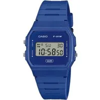 CASIO TIMELESS COLLECTION Chronograph F-91WB-2A1EF, Quarzuhr, Armbanduhr, Damenuhr, Herrenuhr, Digitaluhr, Resinarmband