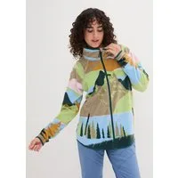bonprix Fleecejacke lässige Passform, aus 100% Polyester, mit Reißverschluss-Taschen