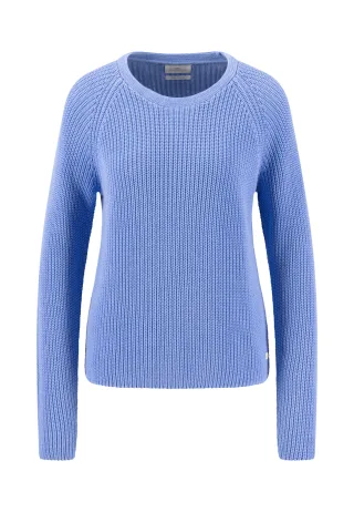 FYNCH-HATTON - PULLOVER O-NECK COTTON cornflower blue - Gr. - XXL