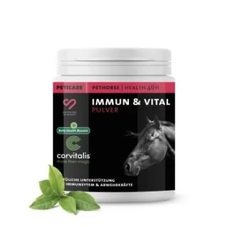 Peticare Ergänzungsfutter Immun & Vital Mix Pulver für Pferde 200g