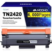 MOOHO Tonerpatrone 6000 Seiten pro Toner für TN-2420 TN2420 MFC-L2710DW L2750DW, für Brother HL-L2350DW MFC-L2710DW DCP-L2530DW