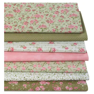 Patchwork- und Quiltpaket "Rosenpracht", grün-color
