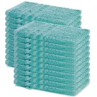 Lavea Waschhandschuh 20er Set Waschhandschuhe, 15 x 21 cm, Elena-Frottierserie, Waschlappen, (20-St), 500 g/m² Frottier, weich & saugstark, pflegeleicht