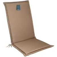 LILENO HOME Hochlehnerauflage Gartenstuhl Auflage, bequeme Sitzauflage für Gartenmöbel, Stuhlkissen, (1er Set), Polsterauflage Taupe, Stuhlauflagen, Auflagen Hochlehner