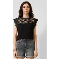 QS Muskelshirt T-Shirt Top mit Spitze