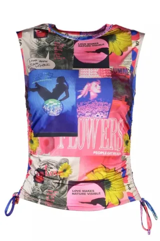 Collage-Druck ärmelloses Top