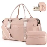 TANTOMI Reisetasche Reisetasche Damen Herren 44.5x20x28, Handgepäck Tasche Flugzeug, Sporttasche, Travel Bag mit Schuhfach und Kulturbeutel