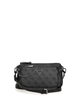 Guess Accessories - NOELLE II DBL POUCH CROSSBODY COAL LOGO