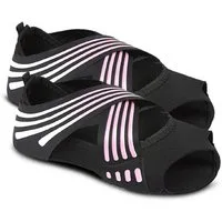 COOL-i ® Yogahose Zehenlose Yoga & Pilates-Socken mit rutschfester Sohle elastische Kreuzriemen, atmungsaktiv, für Damen