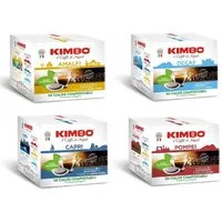 Kimbo Kaffee Mixset AMALFI CAPRI DECAF POMPEI 44mm 4x50 ESE Pads Kaffeepads, 200 x 7,3 g, Mixset – 4 Sorten italienischer Kaffeegenuss