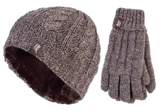 Heat Holders - Damen Mütze & Handschuhe Set für den Winter - Fawn