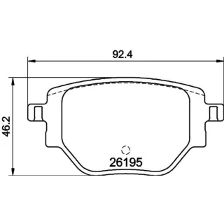 Hella Bremsbel?ge hinten Citroen C4 Opel Corsa Peugeot 2008 208