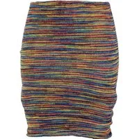 Guru-Shop Minirock Minirock, Boho Strickrock, Ethnorock - regenbogen alternative Bekleidung