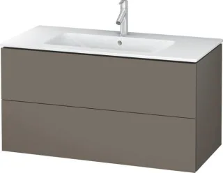 Duravit L-Cube Waschtischunterbau wandhängend Flanell Grau Seidenmatt 1020x481x550 mm - LC624209090 LC624209090