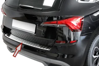 MIT ABKANTUNG LADEKANTENSCHUTZ Edelstahl für Skoda Kamiq (Typ NW4) ab 2019-