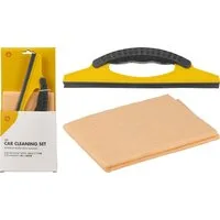 Koopman Wasserabzieher Auto Reinigungstuch 2 Tlg. Set Abzieher Gelb Scheibenreinigung, (Stück, 1-St., Packung), 2tlg, Ledertuch, Abzieher, Auto Reinigungs Set