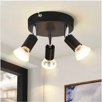 ZMH Deckenstrahler 3 Flammig Modern GU10 Wand Schwenkbar 350°Drehbar Schlafzimmer, Augenschutz, ohne Leuchtmittel, Elegante Lichtdekorationen × Decke Wohnzimmer