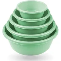 Pro Home Salatschüssel mehrteilig 0,7L/1,5L/2,5L/4,0L/6,0L, Kunststoff, (5er Set, 5-tlg), stapelbar, mikrowellengeeignet, spülmaschinenfest