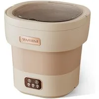 GarveeMore Waschschüssel Mini Waschmaschine 12L Faltbare Camping Waschmaschine mit Schleuder